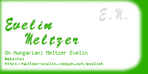 evelin meltzer business card